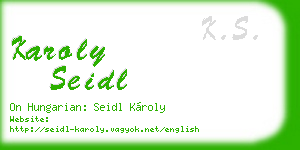 karoly seidl business card